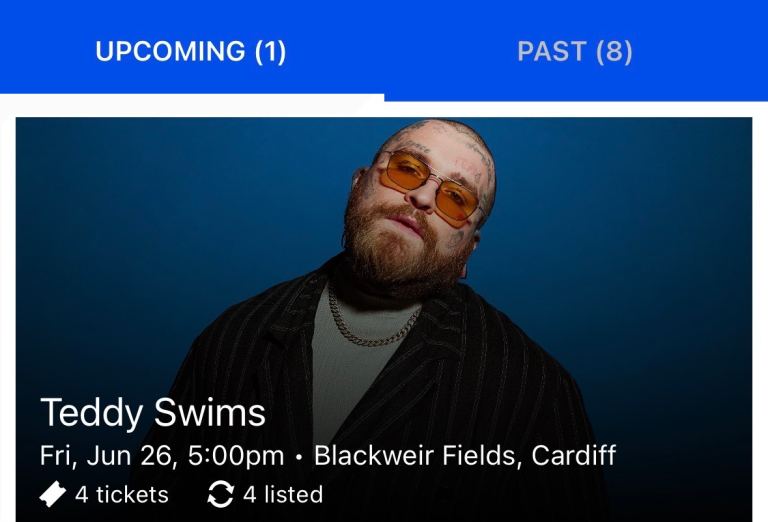 4 x Teddy Swims Tickets Cardiff 26th June