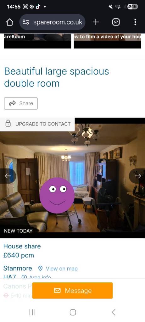 Double room in stanmore