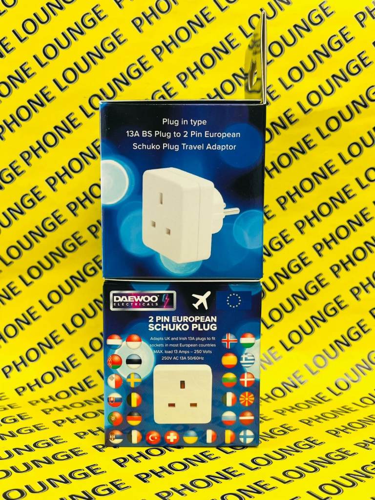 Daewoo UK to Europe Tourist Travel Adaptor