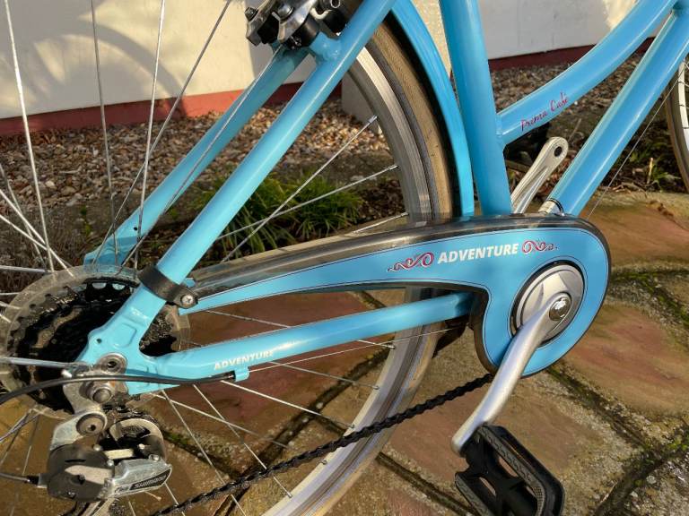 Adventure Prima Cafe Blue Ladies Bike with Basket