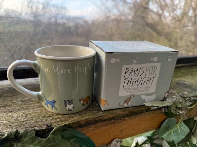 Paws for Thought Cat Stoneware Mug with Box