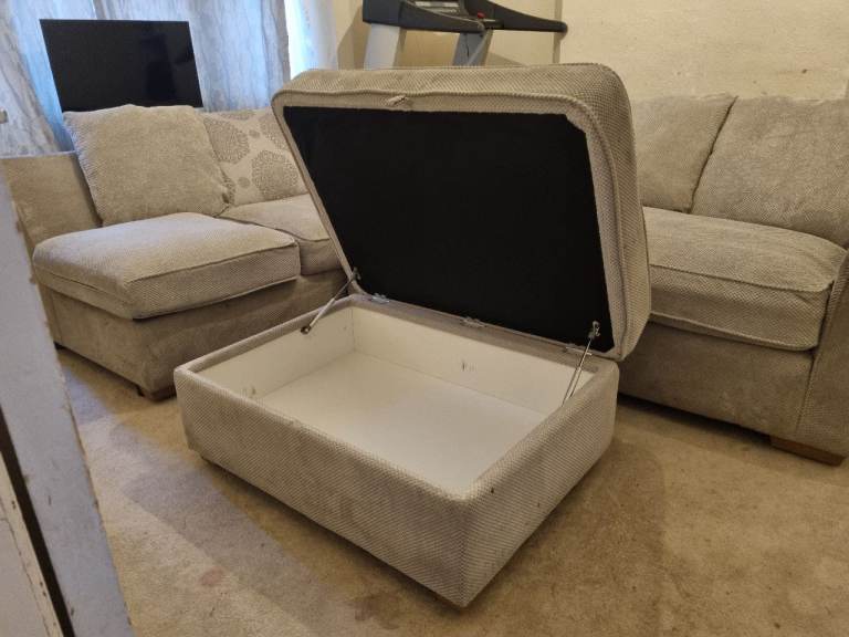 Corner sofa L shape with foot stool  dlever available 