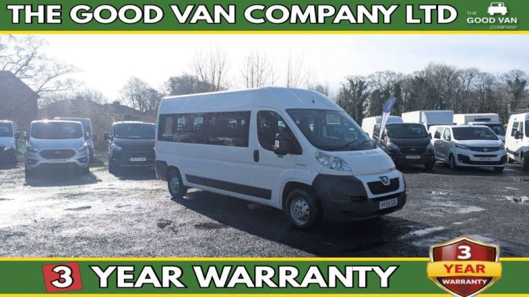 2009 Peugeot Boxer Minibus 17 Seat L3 H2 Lwb High Roof Hdi 160 PS 3.0 Ltr With Electric Window Mi...