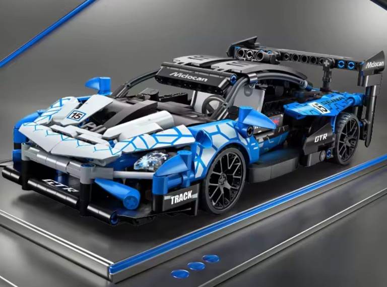 Lego style block building Sports car