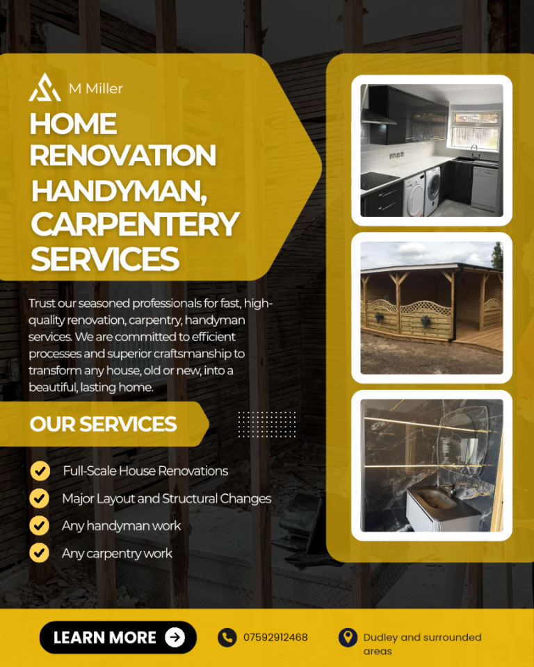 M Miller – Handyman, Carpentry & Home Renovation Services | 20+ Years Experience