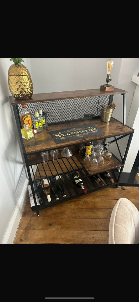Industrial Style Home Bar Unit – Excellent Condition