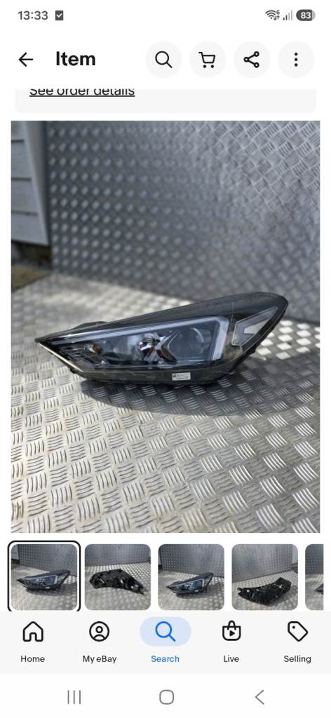 HYUNDAI TUCSON MK3 FACELIFT HEADLIGHT PASSENGER LEFT  (2018 - 2021)