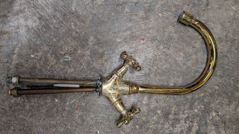 Vintage Gold Kitchen Mixer Tap