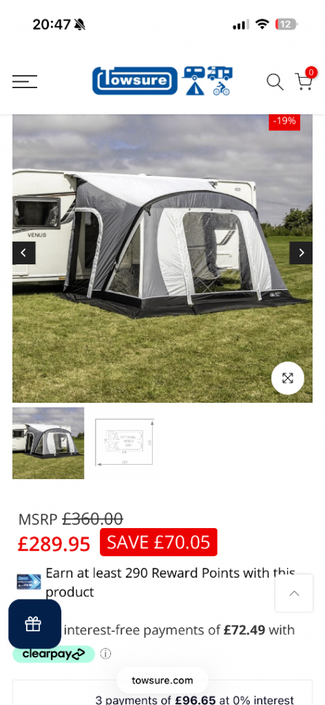 Sunncamp air awning