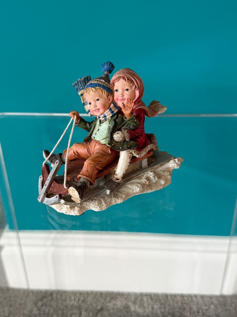 Children on sleigh Christmas Ornament