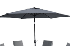 BRAND NEW STILL IN PACKAGING CRANK & TILT GREY PARASOL & 15KG BASE