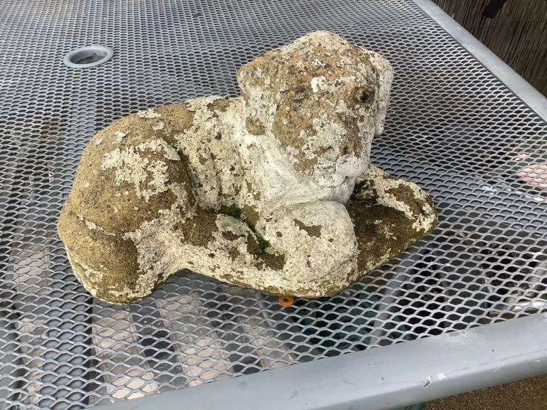 Stone dog statue/ornament