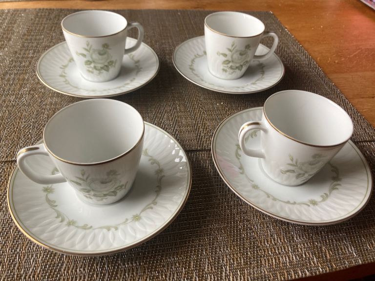 Coffee pot, jug and cups and saucers made in Japan 