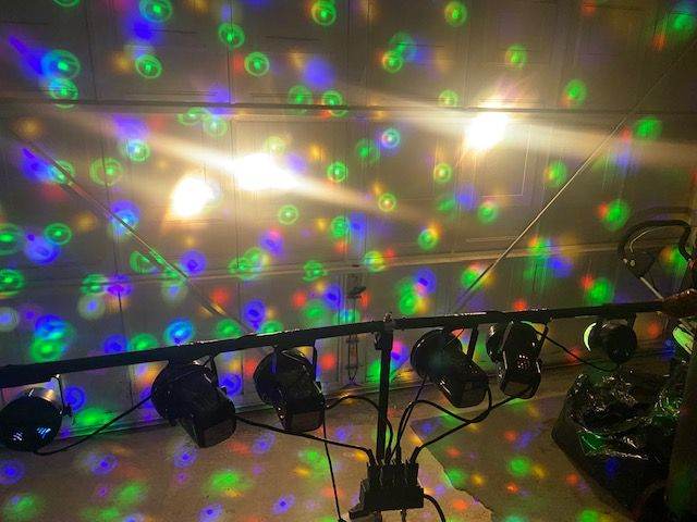 DISCO LIGHTS PACKAGE - 2 x STAND SETS WITH SPOTS AND LED EFFECTS - £130