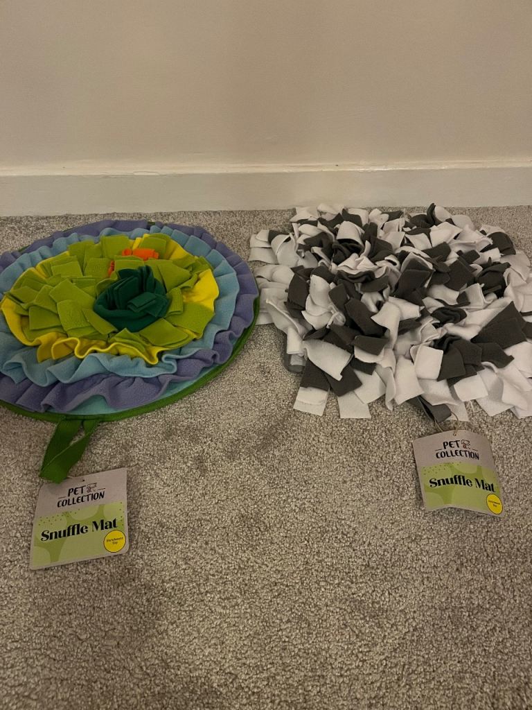 Two new unused dog puppy snuffle mats / enrichment toys. New, £9 for both 