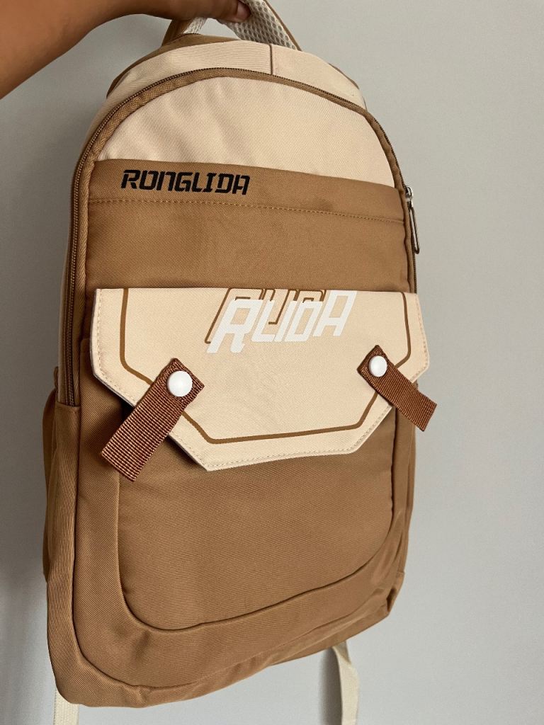 Ronglida Backpack – Brown and Cream, As Good As New