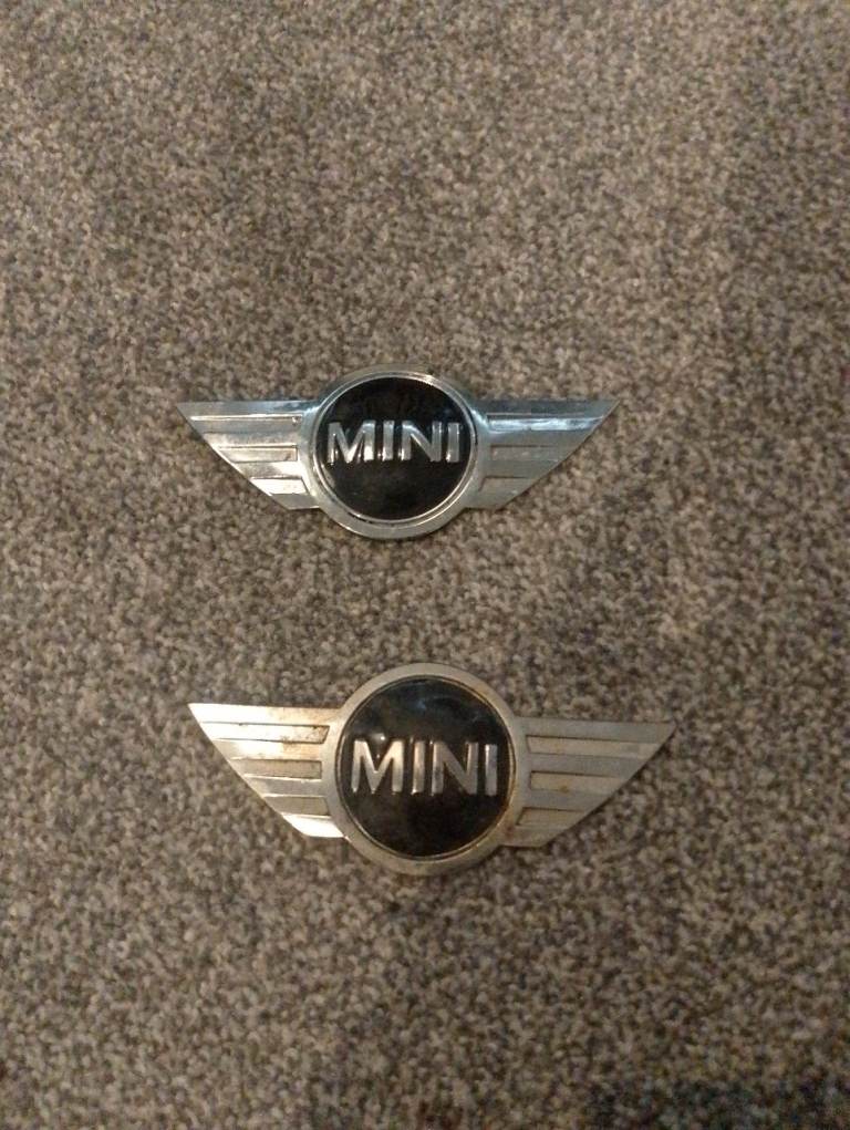 Mini car badges for front and back 