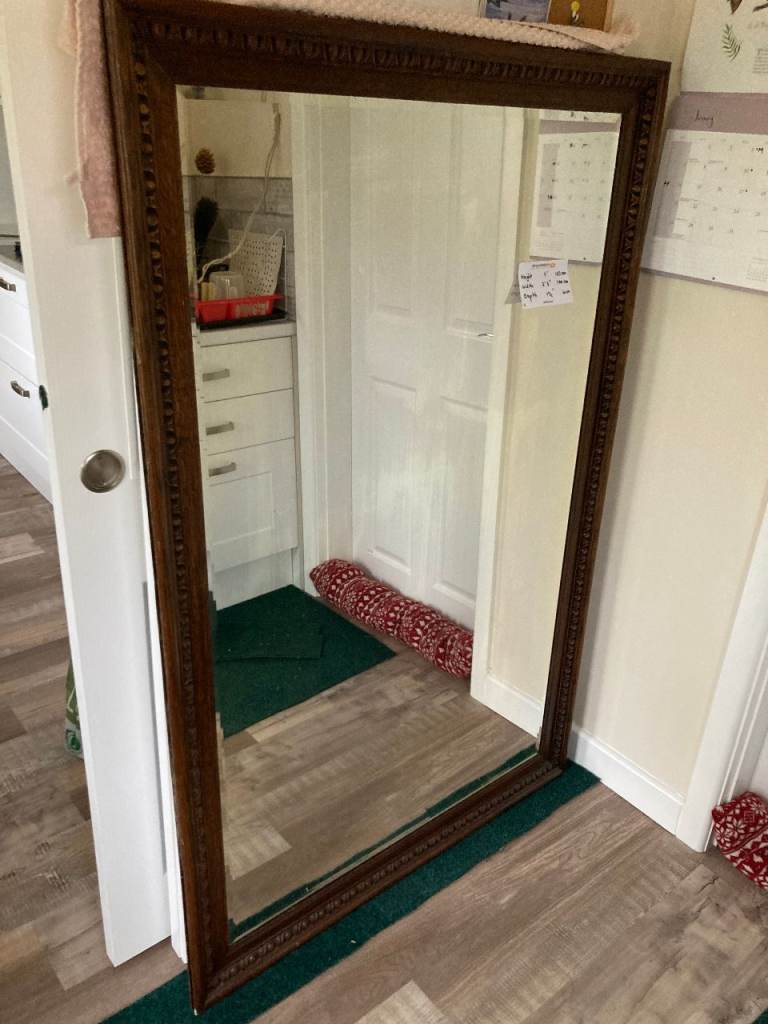 image for Oak mirror large antique