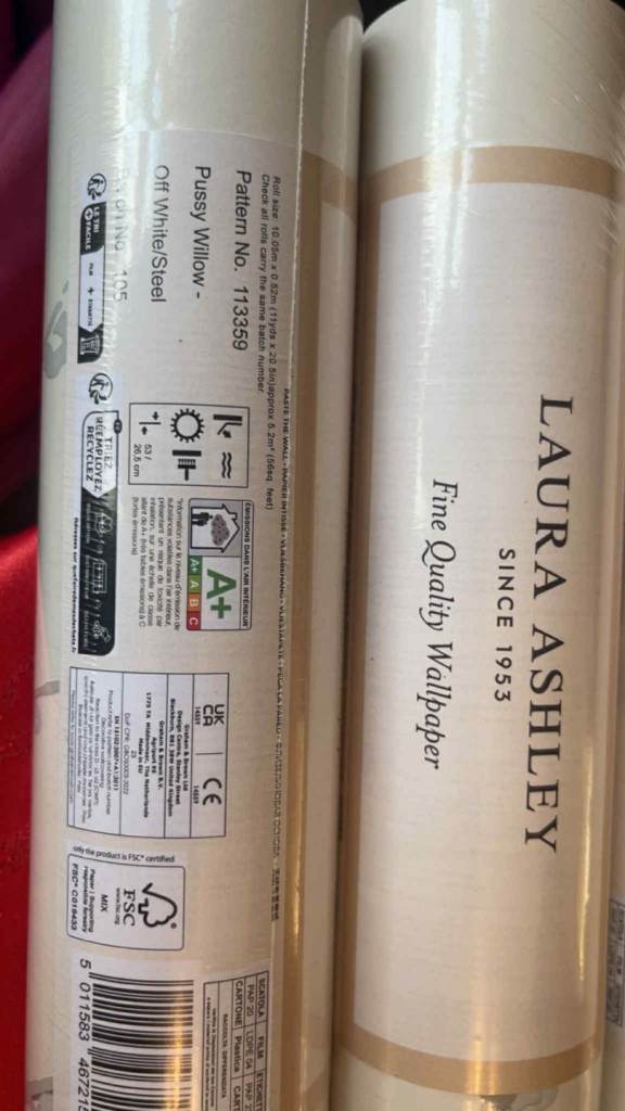 image for Laura Ashley "pussy willow" wallpaper 