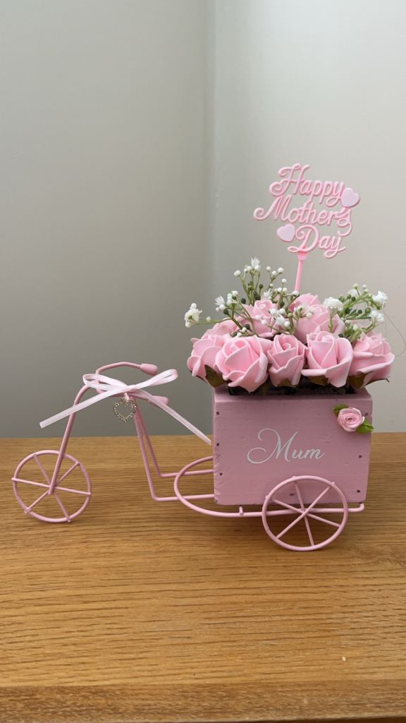 Pink Tricycle Forever Flowers Arrangement