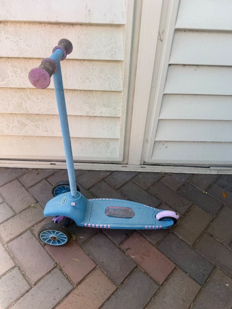Kids Scooters - Blue, Black, and Red - Fair Condition