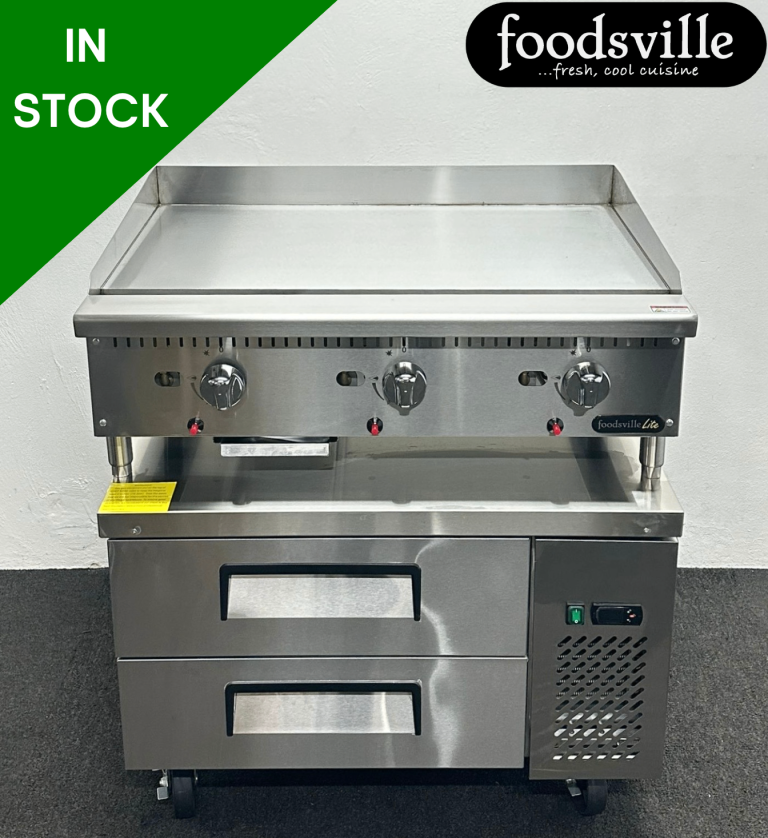 NEW Foodsville Gas Griddle On Double Drawer Chef Base - PAY OVER 9 MONTHS OR 20% OFF!