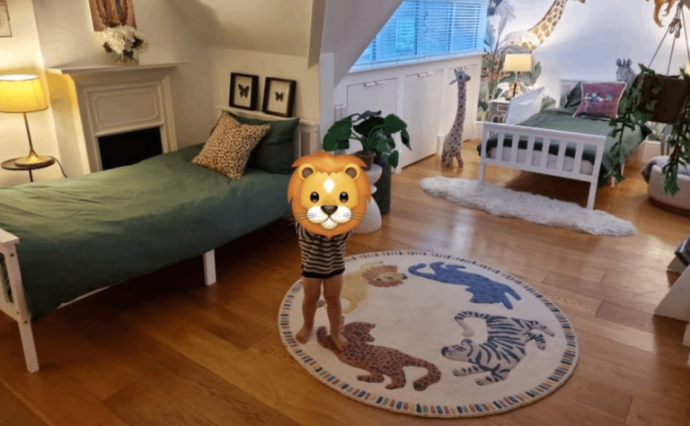 West Elm X Pottery Barn Kids 100%wool safari themed rug