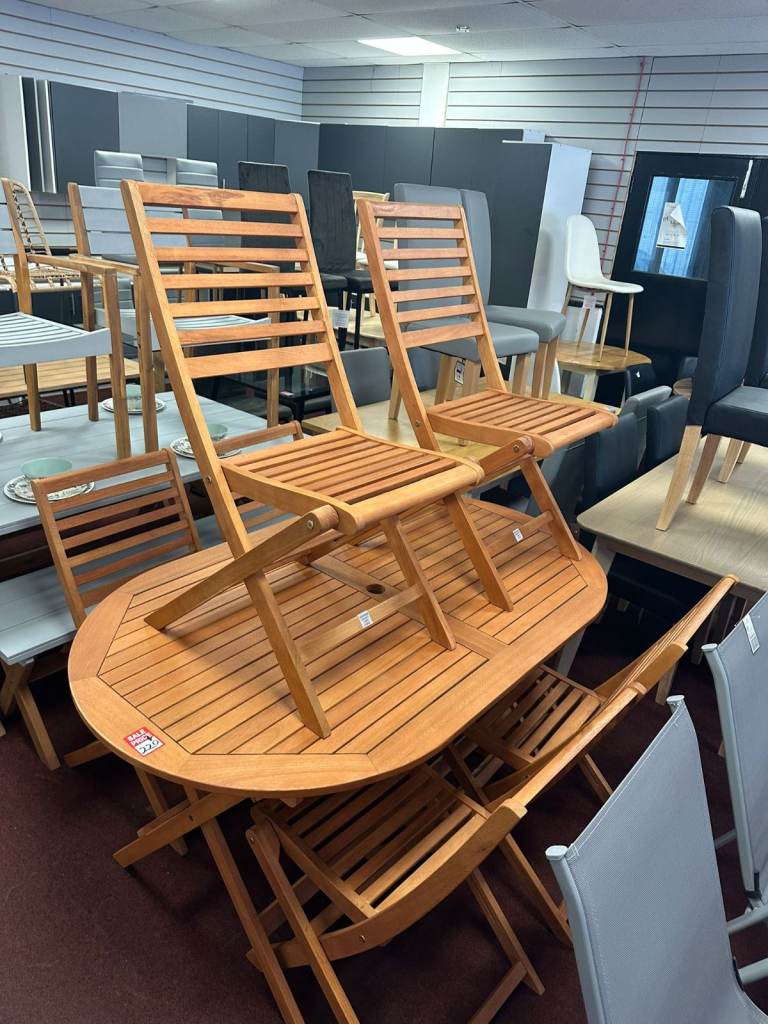 Newbury 6 Seater Folding Wooden Patio Set