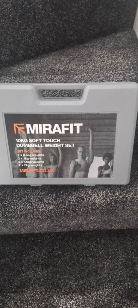 Mirafit 10kg Soft Touch Dumbbell Weight Set - As Good As New