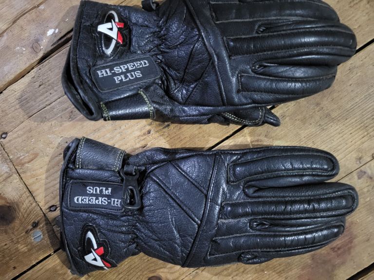 Xxs/6 ladies leather motorbike gloves