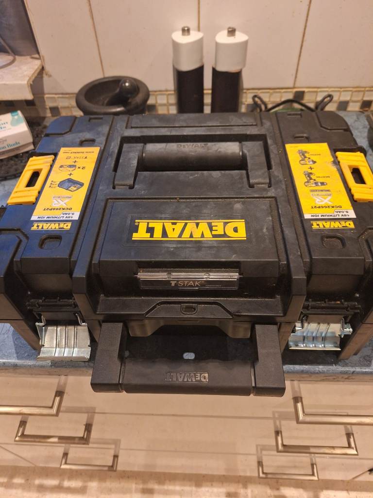 Drill and impact stacker box
