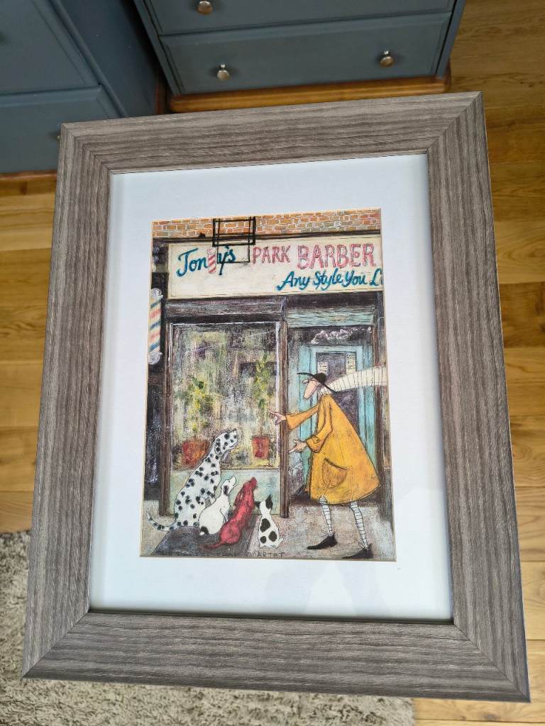 "The Barber Shop Quartet" Framed print by Sam Toft