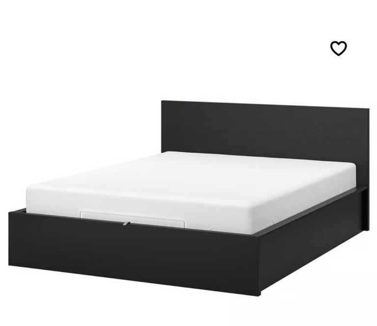 IKEA Malm Ottoman Storage Bed King + Mattress