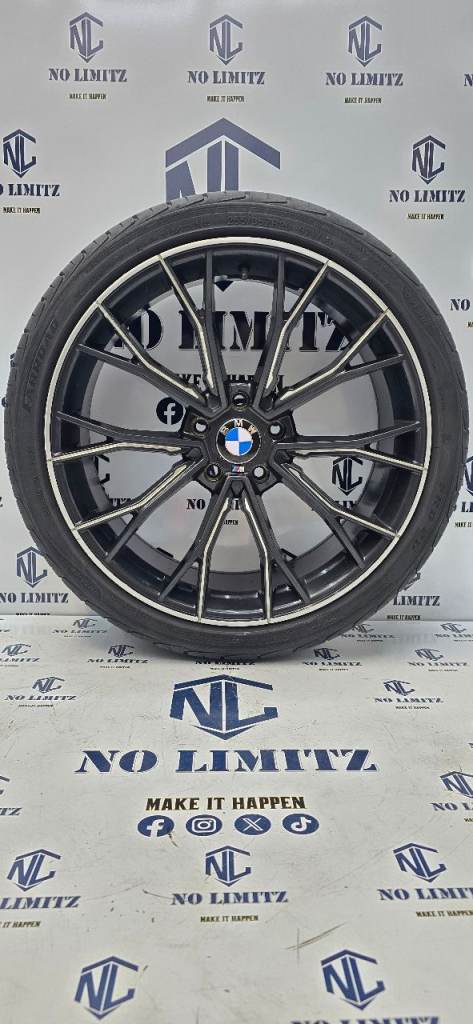 BMW 20" 669m STYLE SINGLE ALLOY WHEEL 3 SERIES 4 SERIES 5 SERIES 5x120- TYRE DIAMOND CUT