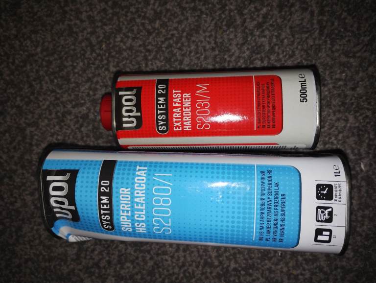 Upol hs clear coat and hardner bn