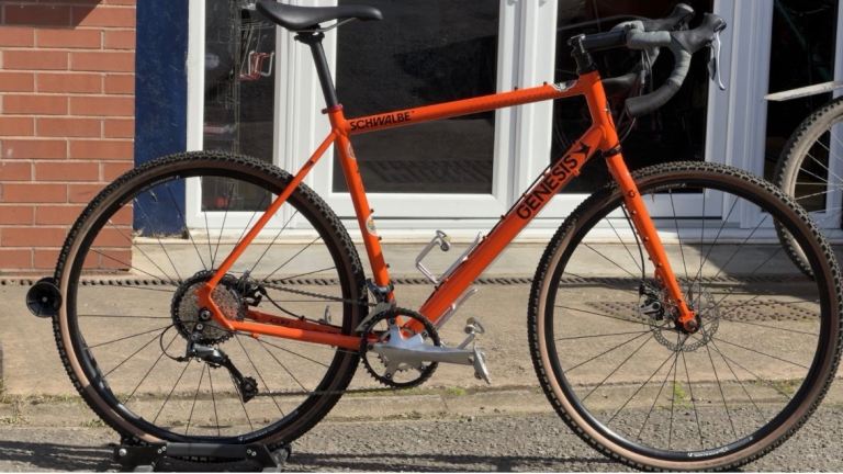 Genesis CDA gravel bike in medium fresh service and upgrades also comes with top of the range lock