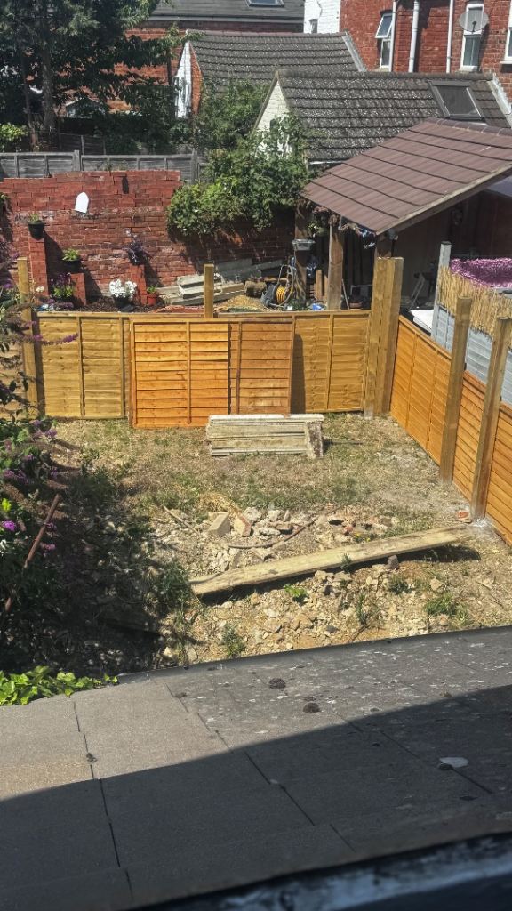 Brand new garden fence and posts