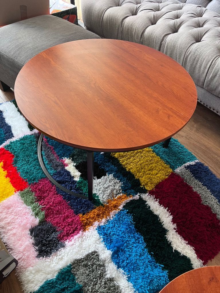 Round Wooden effect Coffee Table – Good Condition