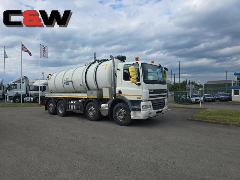 2013 (63) DAF FAX CF85.360 8x2 Whale Vacuum Tanker - 434,000Kms
