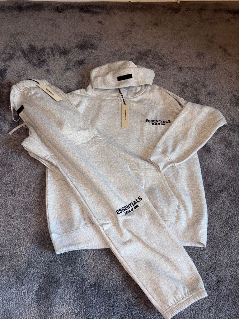 SS22 Essentials FOG Light Grey Tracksuit Size M