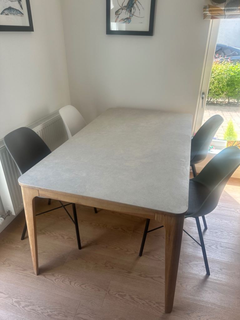 Ebbe Gehl for John Lewis Mira Ceramic Top 6 seater table, light oak 
