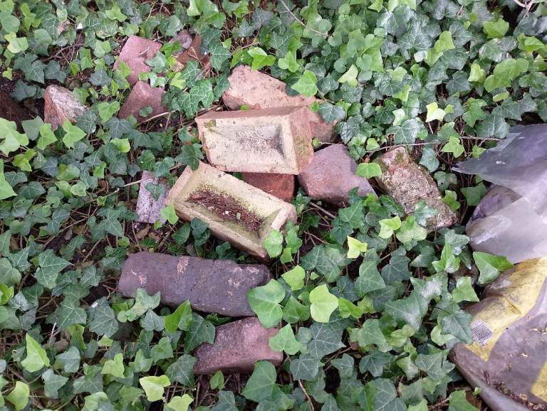 Pile Bricks, Garden Rockery Stones, Rubble
