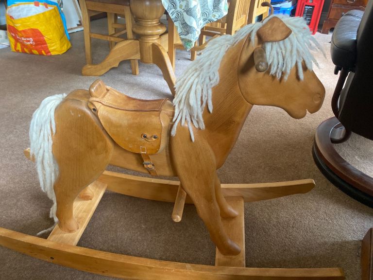 Solid Light wood Rocking Horse