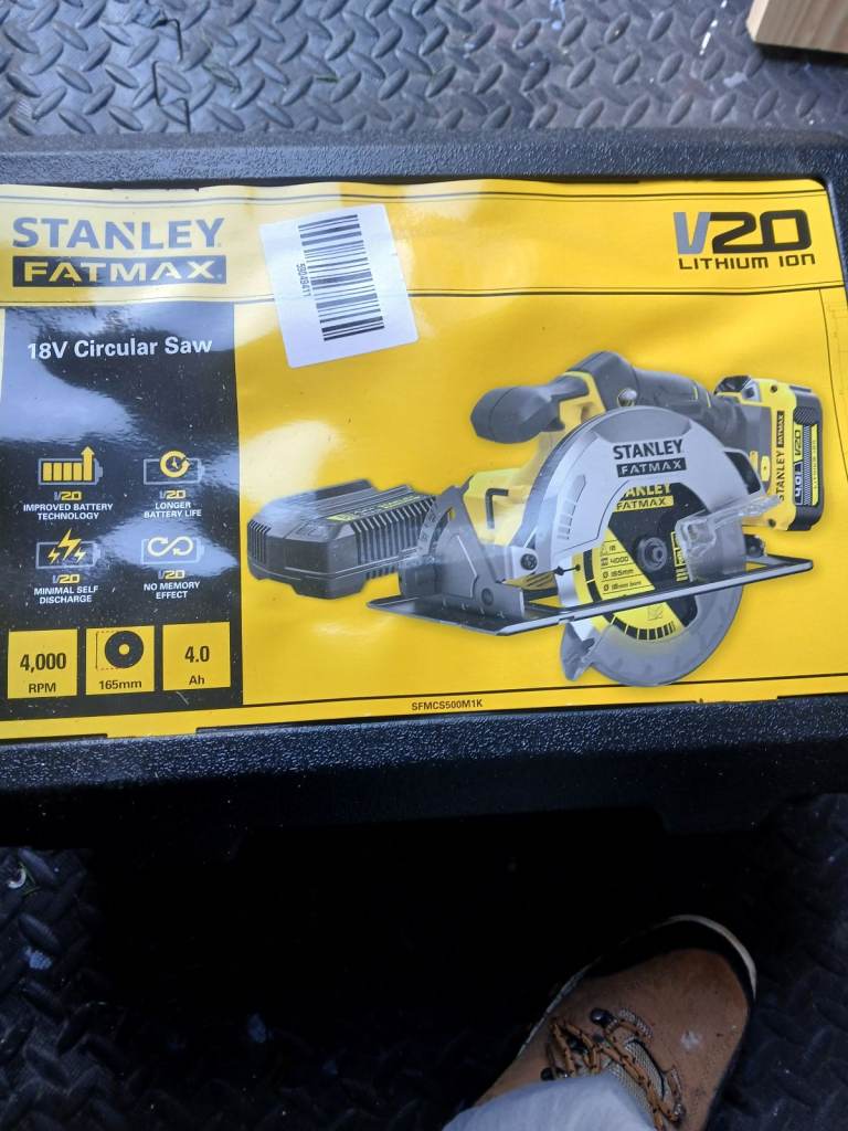 BRAND NEW STANLEY FATMAX V20 CIRULAR SAW BOX