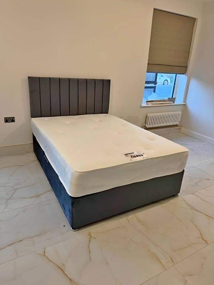 4ft6 Double DIVAN Bed Base With Mattress Storage Drawers Optional BRAND NEW 🚚🚚
