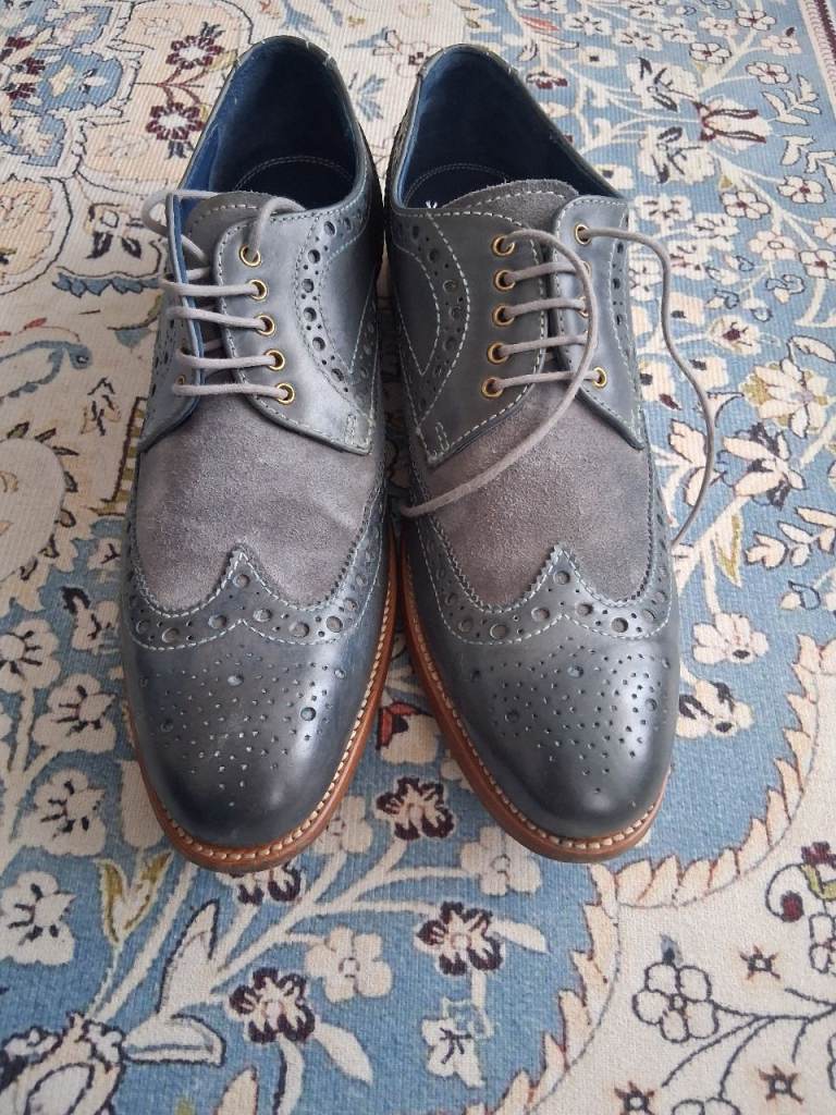 Barker Creative Collection – Navy Blue/Grey Suede, As Good As New
