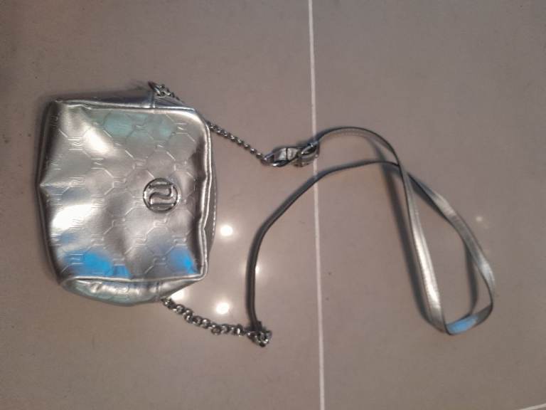 River Island Silver Crossbody Bag with Chain Strap