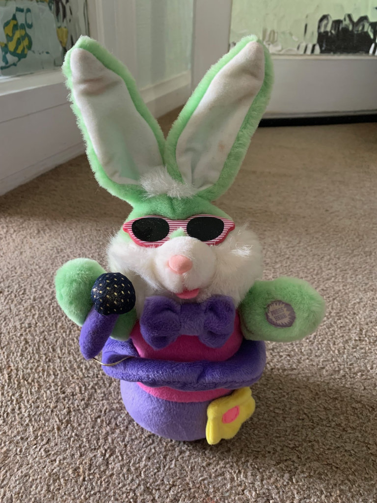Unused battery operated rabbit soft toy not working