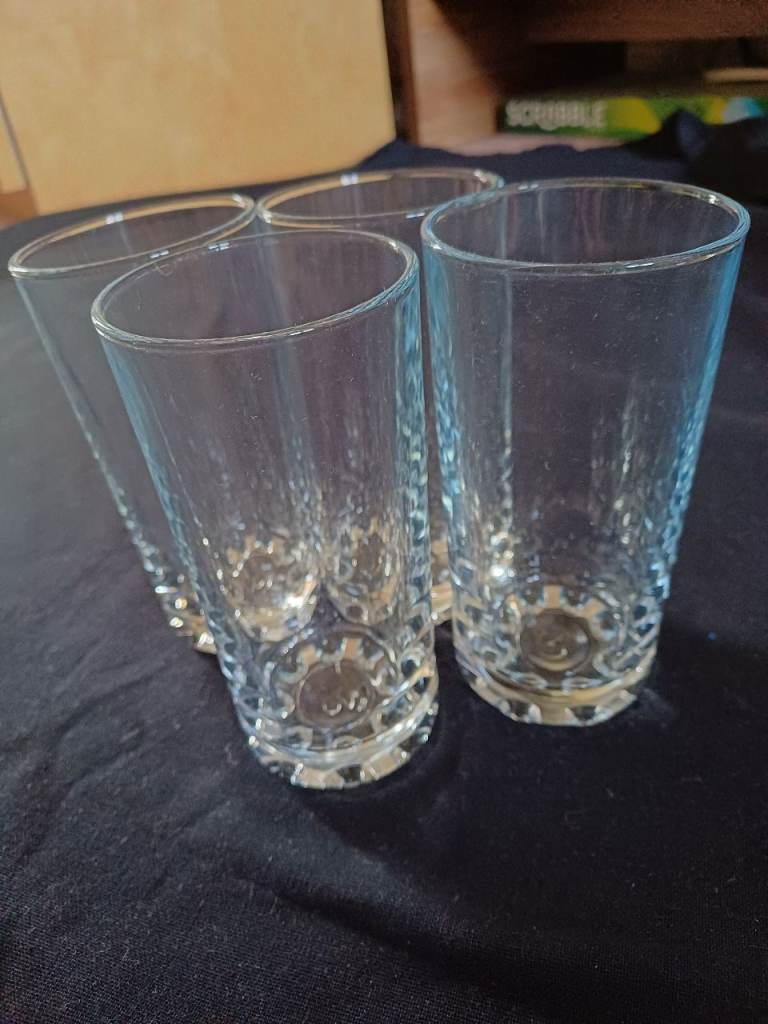 Set of 28 Identical Glass Tumblers - Perfect Condition