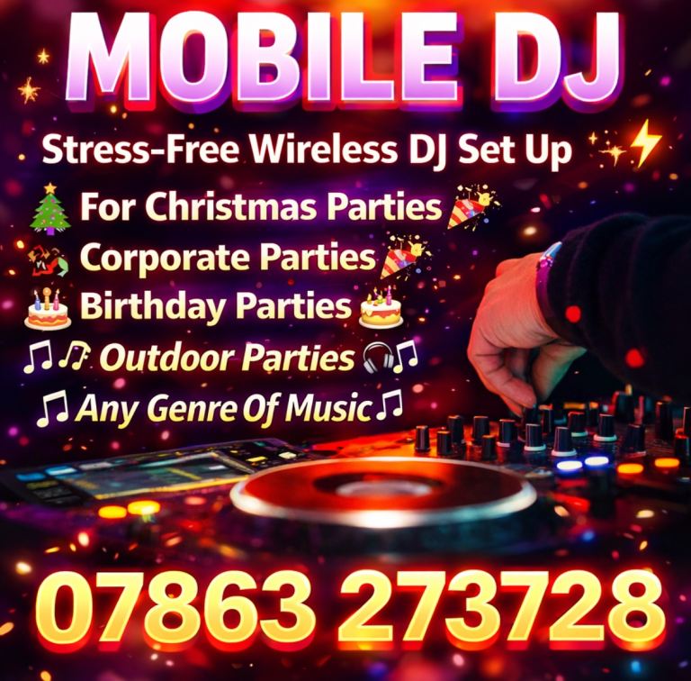 🎧 Mobile DJ for Hire – Stress-Free Wireless Setup | Christmas & Corporate Parties 🎉